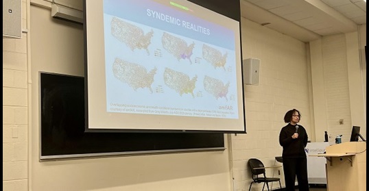 Dr. Andrasik presents in Ruth Auditorium